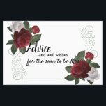 Elegant Burgundy and Pink Flowers Advice Kaart<br><div class="desc">Het Elegant Grace bruiloft collectie is een prachtige,  romantische en luxe set bloemetjes. Pas onze prachtige kantoorbenodigdheden snel en eenvoudig aan met uw gebeurtenisgegevens. Druk op de knop Aanpassen. Het coördineren van de florale achterkant is inbegrepen. Overeenkomende objecten om je collectie te voltooien zijn beschikbaar in onze Zazzle winkel!</div>