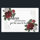 Elegant Burgundy and Pink Flowers Advice Kaart<br><div class="desc">Het Elegant Grace bruiloft collectie is een prachtige,  romantische en luxe set bloemetjes. Pas onze prachtige kantoorbenodigdheden snel en eenvoudig aan met uw gebeurtenisgegevens. Druk op de knop Aanpassen. Het coördineren van de florale achterkant is inbegrepen. Overeenkomende objecten om je collectie te voltooien zijn beschikbaar in onze Zazzle winkel!</div>