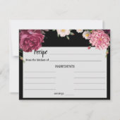 Elegant Burgundy and Pink Wedding Recipcard Notitiekaartje (Voorkant)