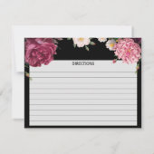 Elegant Burgundy and Pink Wedding Recipcard Notitiekaartje (Achterkant)