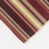 Elegant Burgundy Beige Stripes - Aangepast monogra Fleece Deken (Hoek)