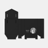 Elegant Burgundy Black Chic Foto Bedankdoosjes (Uitgevouwen)