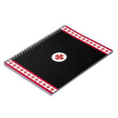 Elegant Burgundy Black & White Notitieboek (Linkerzijde)