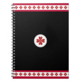 Elegant Burgundy Black & White Notitieboek (Voorkant)