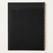 Elegant burgundy bloemen goudbruine bruine bruilof planner (Achterkant)