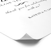 Elegant Burgundy Blush Floral Favor Wedding Sign Poster (Hoek)