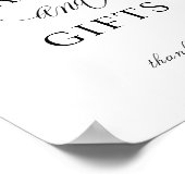 Elegant Burgundy Blush Floral Kaart Gifts Sign Poster (Hoek)