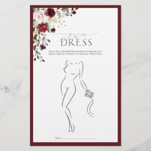 Elegant Burgundy Blush Floral Vrijgezellenfeest Ga