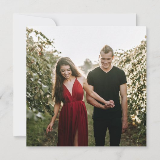 Elegant Burgundy Blush Floral Waterverf foto Kaart (Achterkant)