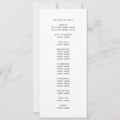 Elegant Burgundy Blush Floral Wedding Programme (Achterkant)