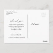 Elegant burgundy & blush flower bruiloft briefkaart (Achterkant)
