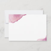 Elegant Burgundy Blush, met /zonder maaltijdopties RSVP Kaartje (Achterkant)