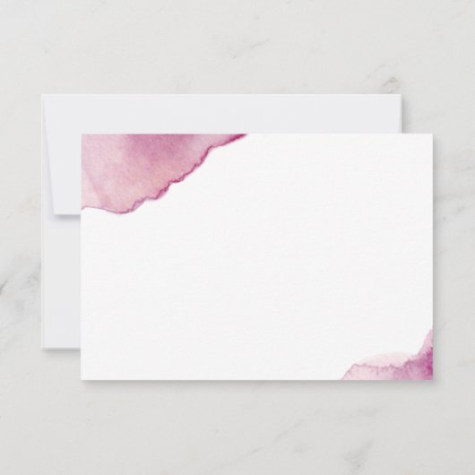 Elegant Burgundy Blush, met /zonder maaltijdopties RSVP Kaartje (Achterkant)