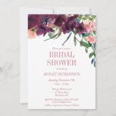 Elegant Burgundy Blush Pink Floral Vrijgezellenfee Kaart (Voorkant)