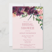 Elegant Burgundy Blush Pink Floral Vrijgezellenfee Kaart (Voorkant)