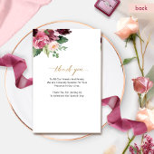 Elegant Burgundy Blush Pink Floral Wedding Program