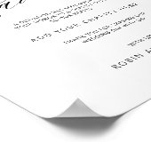 Elegant Burgundy Blush Pink in Lieu Favors Sign Poster (Hoek)