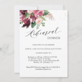 Elegant Burgundy Blush Pink Rehearsal Dinner Kaart (Voorkant)