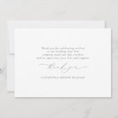 Elegant Burgundy Blush Pink Roses Floral Wedding Bedankkaart (Achterkant)