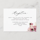 Elegant Burgundy Blush Pink Weddenschap Informatiekaartje (Voorkant)
