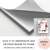 Elegant Burgundy Blush Pink Weddenschap Welkomstte Poster