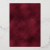 Elegant Burgundy & Blush Rozen Wedding Folie Invit Folie Uitnodiging (Achterkant)