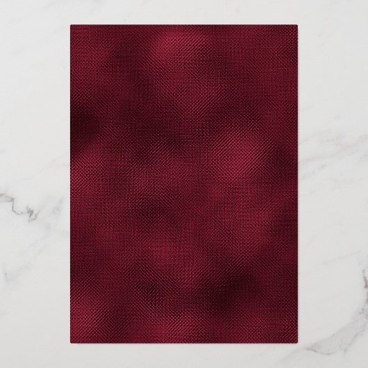 Elegant Burgundy & Blush Rozen Wedding Folie Invit Folie Uitnodiging (Achterkant)