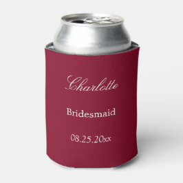 Elegant Burgundy Bridesmaid Favor Koelbox Blikjeskoeler