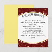 Elegant Burgundy Business Shower Uitnodiging Briefkaart (Voorkant / Achterkant)