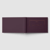 Elegant Burgundy Calligraphy Gastenboek (Volledig)