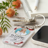 Elegant Burgundy Celebration of life Gift Sleutelh Sleutelhanger (Voorkant Rechts)