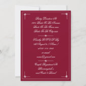 Elegant Burgundy Chic - aangepast script voor pare Kaart (Achterkant)