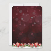 Elegant Burgundy Christmas Party Invitation Card Kaart (Achterkant)