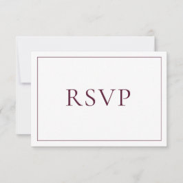 Elegant Burgundy Classic Script RSVP