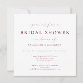 Elegant Burgundy Classic Vrijgezellenfeest Kaart (Voorkant)