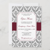 Elegant Burgundy Corporate party Invitation Kaart (Voorkant)