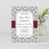 Elegant Burgundy Corporate party Invitation Kaart (Staand voorkant)