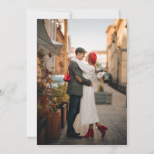 Elegant Burgundy Couple Photo Engagement Party Aankondiging (Achterkant)