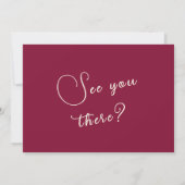 Elegant Burgundy Cream Ivory Bow Wedding RSVP Card (Achterkant)