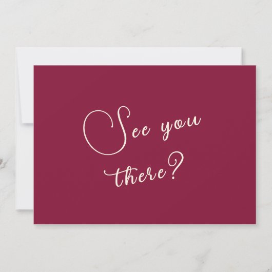 Elegant Burgundy Cream Ivory Bow Wedding RSVP Card (Achterkant)