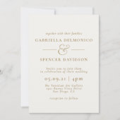 Elegant Burgundy Cream Wedding Invitation Kaart (Voorkant)
