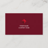 Elegant Burgundy Diamond Logo over Bourgogne Visitekaartje (Voorkant)