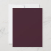 Elegant Burgundy en Gold Glitter - Gepersonaliseer Notitiekaartje (Achterkant)