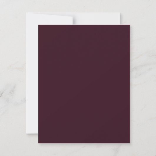 Elegant Burgundy en Gold Glitter - Gepersonaliseer Notitiekaartje (Achterkant)