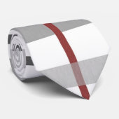 Elegant Burgundy- en grijze Mannen met strips Stropdas (Opgerold)