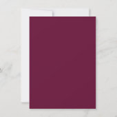 Elegant Burgundy Floral 50th Birthday Invitation Kaart (Achterkant)