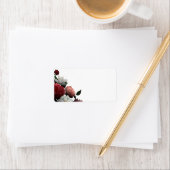 Elegant Burgundy Floral - Adres label - bruiloft (Insitu)