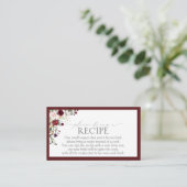 Elegant Burgundy Floral, breng alsjeblieft een rec Informatiekaartje (Staand voorkant)