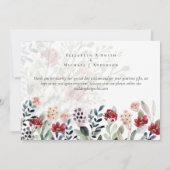 Elegant Burgundy Floral Foto Collage Hartelijk dan (Achterkant)