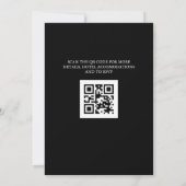 Elegant Burgundy Floral helemaal in één bruiloft Kaart (Achterkant)